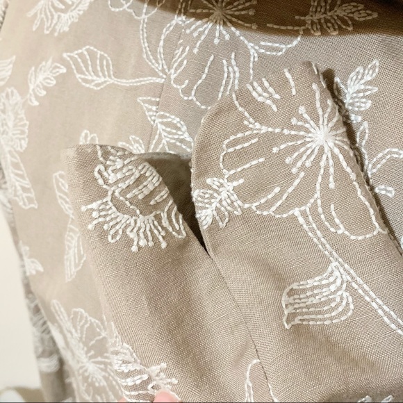 Neutral Embroidered Blazer - Picture 8 of 12